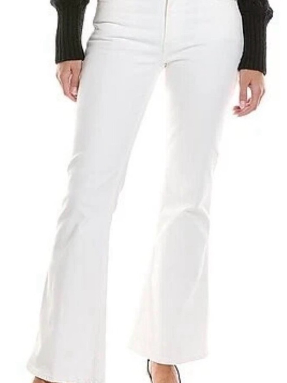 FRAME White Le Easy Flare Jeans for Women — Sleek High-Rise Flare